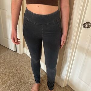 Anthropologie Washed Charcoal Leggings